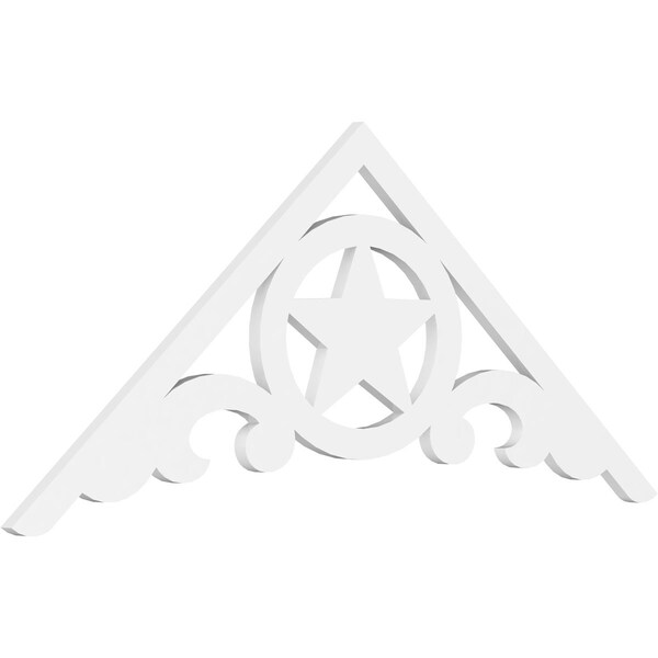 Ekena Millwork Pitch Austin Architectural Grade PVC Gable Pediment, 60"W x 25"H x 1"P (10/12) GPP060X025X100AUS - main